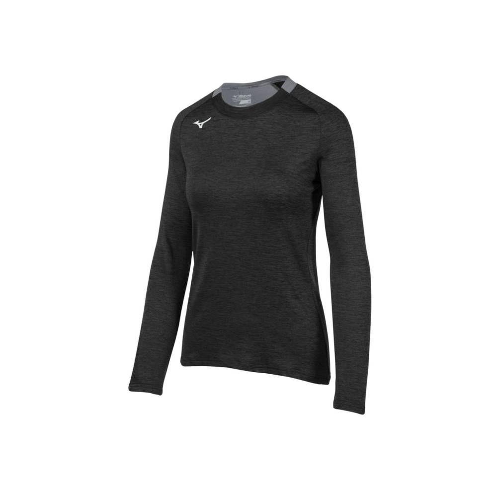 Womens Mizuno Alpha Long Sleeve Shirts Black Philippines (IRVQMO705)